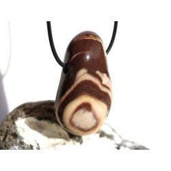 Cappuchino-Jaspis XXXL Trommelstein gebohrt - Sonderqualität - ca. 5 cm x 3,1 cm x 1,8 cm