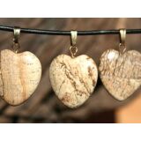 Landschaftsjaspis Herz Anh&auml;nger &Ouml;se - ca. 2,8...