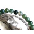 Moosachat gr&uuml;n (Chalcedon) Armband / Kugelarmband - Kugel 8 mm - ca. 18 cm