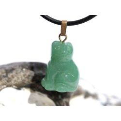 Aventurin grün "Katze" Schmuckstein Anhänger Öse - ca. 2,7 cm x 1,5 cm x 1,2 cm