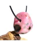 Kobaltcalcit / Kobaltdolomit Trommelstein gebohrt -...