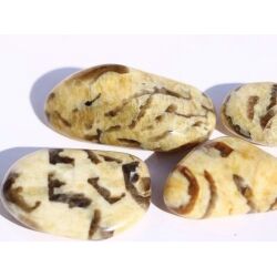 Schriftgranit (Runit / Zebradorit) XL Trommelsteine - Sonderqualit&auml;t - Rarit&auml;t - ca. 3,6 - 4,3 cm / 15g/St (GKS)