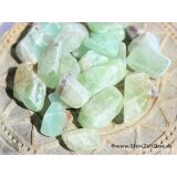 Calcit grün Wassersteine-Sonderqualität / Rohsteine extra angetrommelt - ca. 100 g