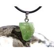 Peridot Kristall- / Rohsteinform Anhänger Silberöse (Olivin / Chrysolith) - Sonderqualität - ca. 2,8 cm x 1,4 cm x 1,3 cm (GKS)