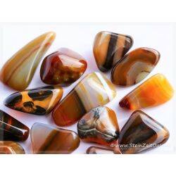Sarder natur Trommelsteine / Schmucksteine - AA-Sonderqualit&auml;t - ca. 2,5 - 3,5 cm / ca. 10-13g/St (GKS)