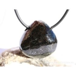 Bronzit-Gabbro / Galaxyit "Star Galaxy" Trommelstein gebohrt - Sonderqualität - Rarität - ca. 2,5 cm x 2,5 cm x 1,5 cm
