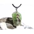 Peridot Kristall- / Rohsteinform angetrommelt Anh&auml;nger Silber&ouml;se (Olivin / Chrysolith) - Sonderqualit&auml;t - ca. 3,5 cm x 2,2 cm x 1,6 cm (GKS)
