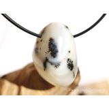 Dendritenopal (Opal) Trommelstein / Schmuckstein gebohrt...