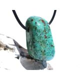 Kupferchalcedon Schmuckstein / Trommelstein gebohrt -...