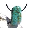 Kupferchalcedon Schmuckstein / Trommelstein gebohrt - AA-Sonderqualität - Handarbeit - ca. 3,3 cm x 1,8 cm x 1,7 cm