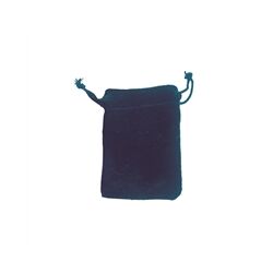 Samtbeutel dunkelblau mit Kordel, mini, ca. 5 cm x 7 cm