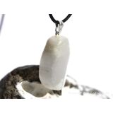 Ulexit (TV-Stein) XL Scheibenstein / Schmuckstein Anh&auml;nger Silber&ouml;se - Sonderqualit&auml;t - ca. 4,6 cm x 1,8 cm x 1,2 cm (GKS)