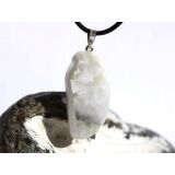 Ulexit (TV-Stein) XL Scheibenstein / Schmuckstein Anh&auml;nger Silber&ouml;se - Sonderqualit&auml;t - ca. 4,6 cm x 1,8 cm x 1,2 cm (GKS)