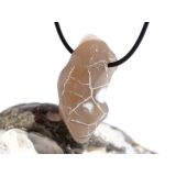 Schlangenhautachat XXL Trommelstein gebohrt - Sonderqualit&auml;t - ca. 4,1 cm x 1,9 cm x 1,5 cm