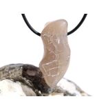 Schlangenhautachat XXL Trommelstein gebohrt - Sonderqualit&auml;t - ca. 4,1 cm x 1,9 cm x 1,5 cm