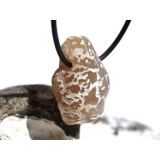 Schlangenhautachat Trommelstein gebohrt - Sonderqualit&auml;t - ca. 3 cm x 2,3 cm x 1,4 cm (GKS)