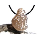 Schlangenhautachat Trommelstein gebohrt - Sonderqualit&auml;t - ca. 3,3 cm x 2,3 cm x 1,9 cm (GKS)