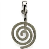 Donuthalter "Spirale" Messing versilbert matt -...