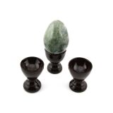 Eierbecher / Halter für Edelstein-Eier dunkelbraun -...