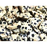 Dalmatinerstein / Dalmatinerjaspis Trommelsteine mini (S) - Sonderqualit&auml;t - ca. 0,8 - 2,5 cm / ca. 50 g