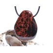 Mahagoniobsidian XXL Trommelstein / Schmuckstein gebohrt - Sonderqualität - ca. 4,1 cm x 3 cm x 1,7 cm