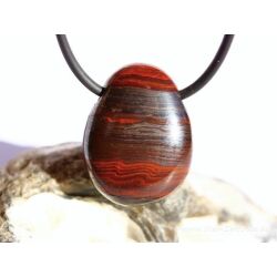 Tigereisen Trommelstein / Scheibenstein gebohrt - Sonderqualit&auml;t - ca. 2,7 cm x 2,1 cm x 1,1 cm