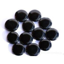 Obsidian schwarz Scheibensteine - Sonderqualit&auml;t - ca. 2,8 - 3,2 cm / ca. 10-13g/St