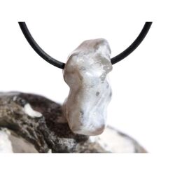 Schlangenhautachat Trommelstein gebohrt - Sonderqualit&auml;t - ca. 2,7 cm x 1,4 cm x 1,3 cm