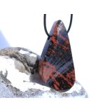 Mahagoniobsidian XXXL Schmuckstein gebohrt - Sonderqualität - Handarbeit - ca. 6,1 cm x 3,2 cm x 1,5 cm