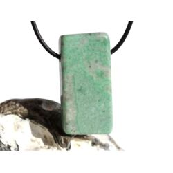 Jadeit (Jade / Burmajade) gr&uuml;n XXL Schmuckstein / Scheibenstein gebohrt - Sonderqualit&auml;t - Handarbeit - ca. 4,4 cm x 2,1 cm x 0,8 cm