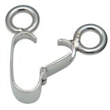 Donuthalter Scharnier-Clip, 925iger Silber, gl&auml;nzend...