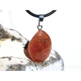 Sonnenstein Trommelstein / Schmuckstein Anhänger Silberöse - AA-Sonderqualität - ca. 3,3 cm x 1,6 cm x 1 cm
