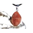 Sonnenstein Trommelstein / Schmuckstein Anhänger Silberöse - AA-Sonderqualität - ca. 3,3 cm x 1,6 cm x 1 cm