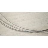 Stahlreifen / Halsreif mit Drehverschluss - stahlgrau / silber - 4 d&uuml;nne Kordeln - ca. 45 cm -