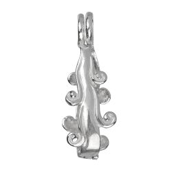 Donuthalter Scharnier-Clip "Wasserfall"  925iger Silber, glänzend für 40 mm Donuts