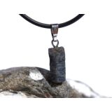 Saphir blau Kristallstab / Rohsteinform Anhänger Silberöse Schmuckdose - Rarität - ca. 2,5 cm x 0,7 cm x 0,6 cm
