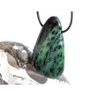 Rubin-Zoisit (Anyolith) XXXL Schmuckstein / Trommelstein gebohrt - AA-Sonderqualität - ca. 5,4 cm x 3,2 cm x 1,2 cm