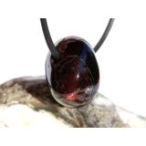 Granat rot Almandin "Schimmer" Trommelstein gebohrt - Sonderqualität - ca. 2,1 cm x 1,6 cm x 1,5 cm