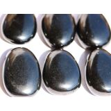 Gagat (Jett) Trommelsteine gebohrt - Sonderqualit&auml;t...
