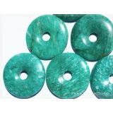 Amazonit dunkel Donut Edelstein 40 mm (6-7 mm stark)