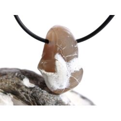 Schlangenhautachat Trommelstein gebohrt - Sonderqualität - ca. 3 cm x 1,9 cm x 1,5 cm