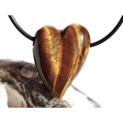 Tigerauge Swing Herz Schmuckstein gebohrt - Sonderqualität - ca. 3,2 cm x 2,4 cm x 1,2 cm