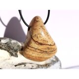 Landschaftsjaspis XXXL Trommelstein gebohrt - Sonderqualit&auml;t - ca. 4,9 cm x 3,5 cm x 1,9 cm