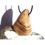 Landschaftsjaspis XXXL Trommelstein gebohrt - Sonderqualit&auml;t - ca. 4,9 cm x 3,5 cm x 1,9 cm