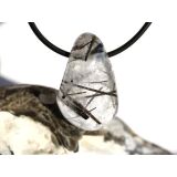 Turmalinquarz Schmuckstein / Trommelstein gebohrt - Sonderqualit&auml;t - ca. 3,3 cm x 2,1 cm x 1,4 cm