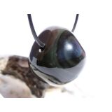 Regenbogenobsidian Trommelstein / Schmuckstein gebohrt - AA-Sonderqualität - ca. 3 cm x 3,1 cm x 2,5 cm