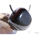 Regenbogenobsidian Trommelstein / Schmuckstein gebohrt - AA-Sonderqualität - ca. 3 cm x 3,1 cm x 2,5 cm