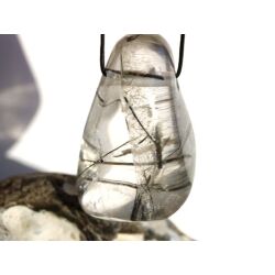 Turmalinquarz XXXL Schmuckstein gebohrt - AA-Sonderqualität - Handarbeit - ca. 5,1 cm x 3,2 cm x 2,4 cm