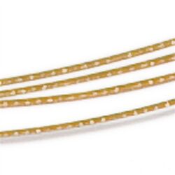 Stahlreifen / Halsreif mit Drehverschluss - goldfarben - 4 dünne Kordeln - ca. 45 cm -