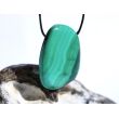 Malachit XL Schmuckstein / Scheibenstein gebohrt - AA-Sonderqualität - ca. 3,7 cm x 2,7 cm x 0,7 cm